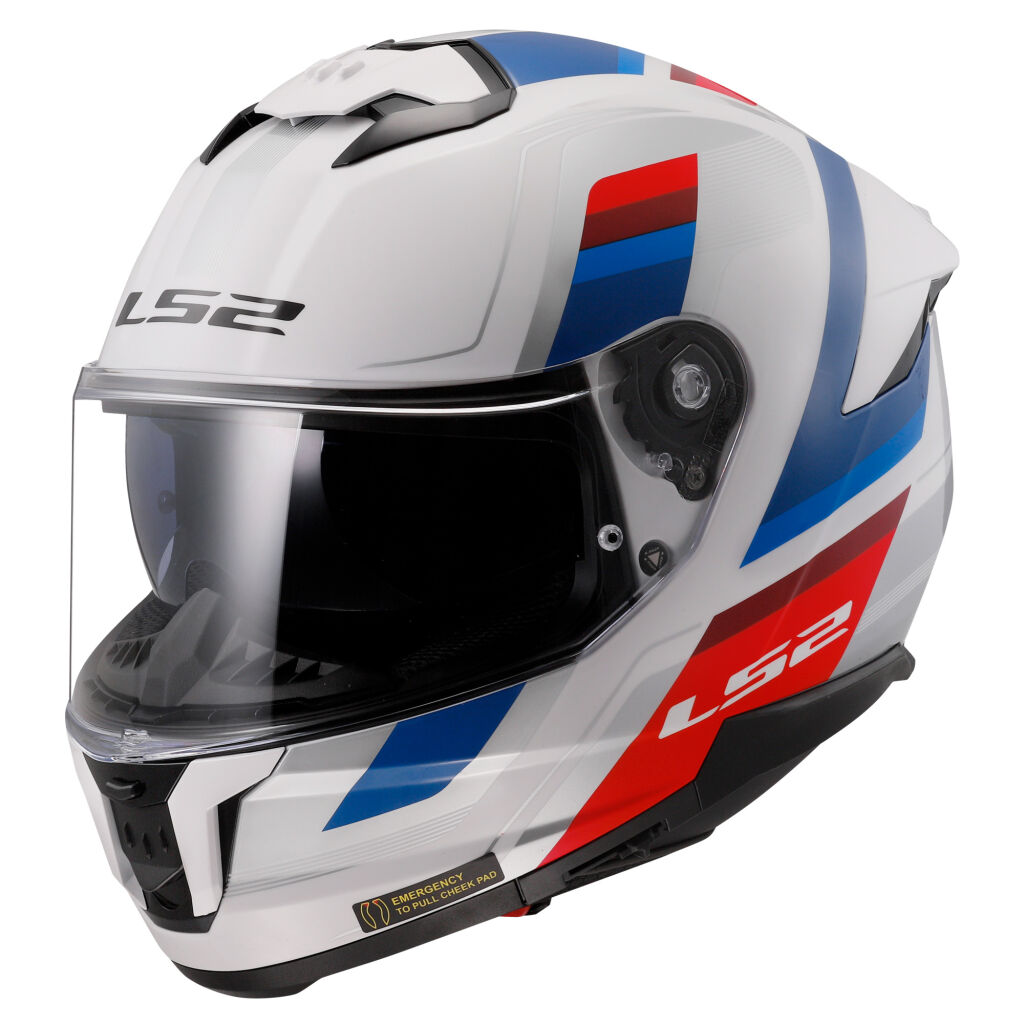 LS2 FF808 STREAM II KACIGA VINTAGE WHITE BLUE RED-06