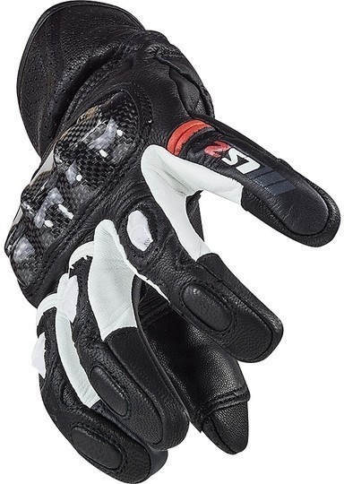 LS2 SPARK MAN GLOVES WHITE BLACK RUKAVICE
