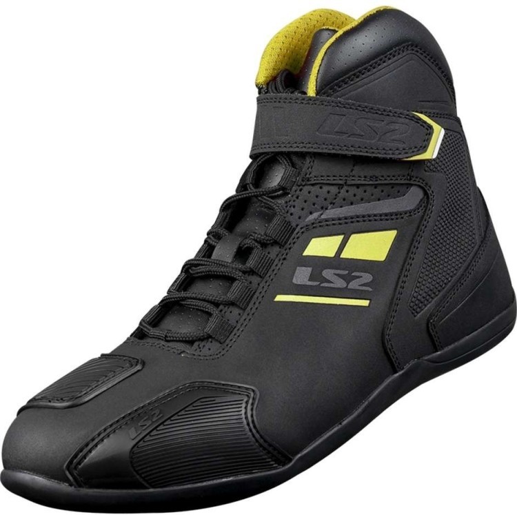 LS2 GARRA POLU CIZME MAN BOOTS BLACK H-V YELLOW
