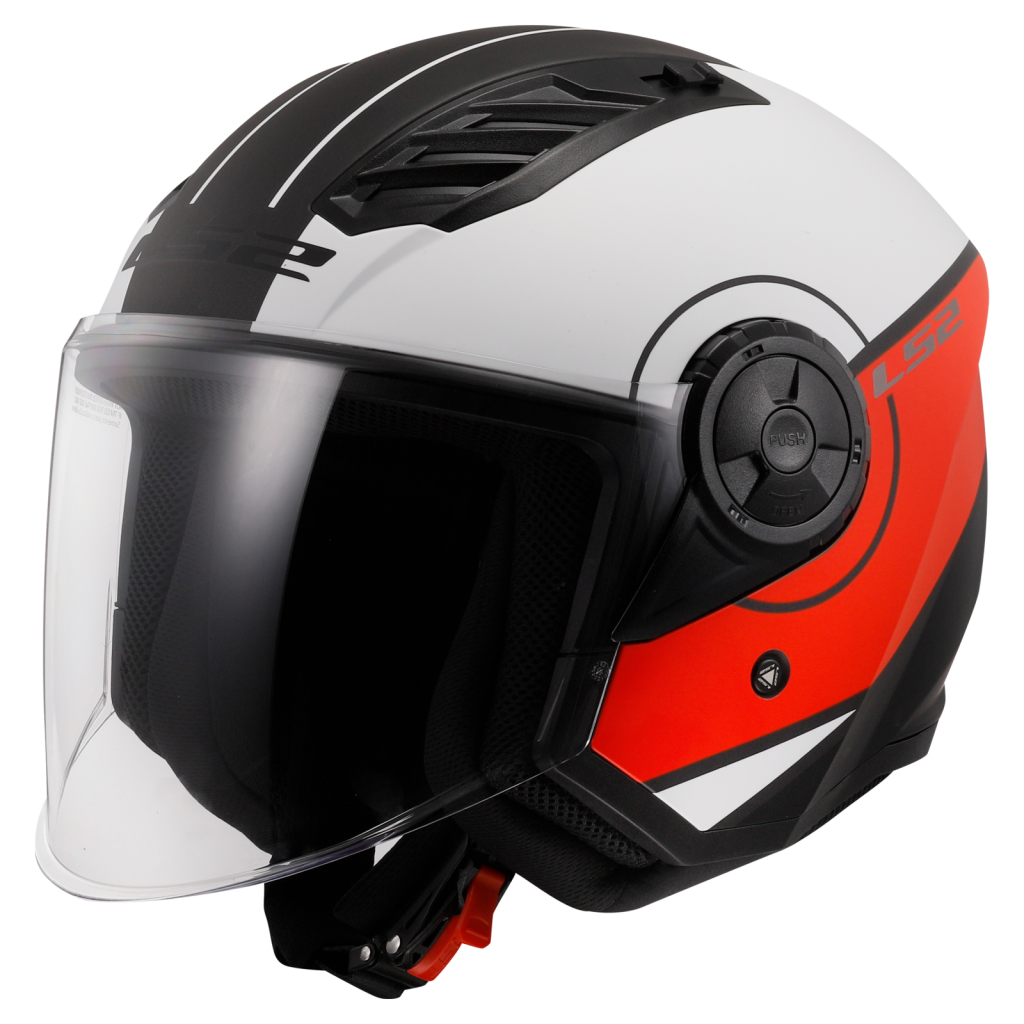 LS2 OF616 AIRFLOW II KACIGA COVER MATT WHITE RED-06
