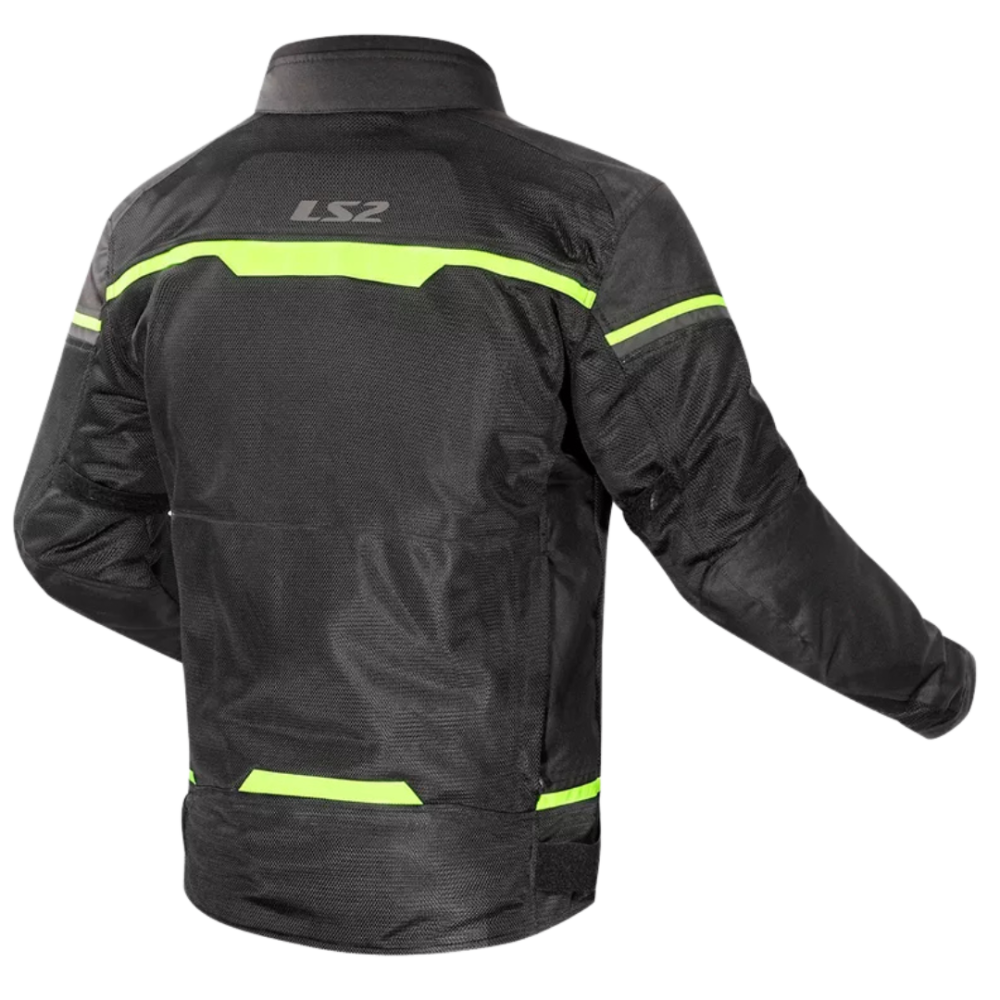 LS2 RIVA MAN JACKET BLACK NEON YELLOW JAKNA