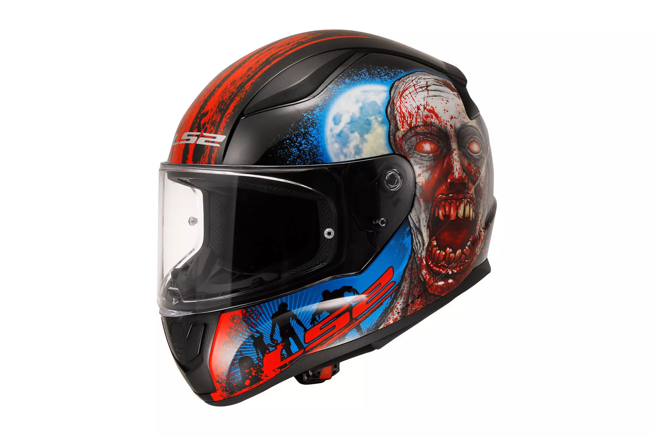 LS2 FF353 RAPID II ZOMBIE BLACK RED-06 KACIGA
